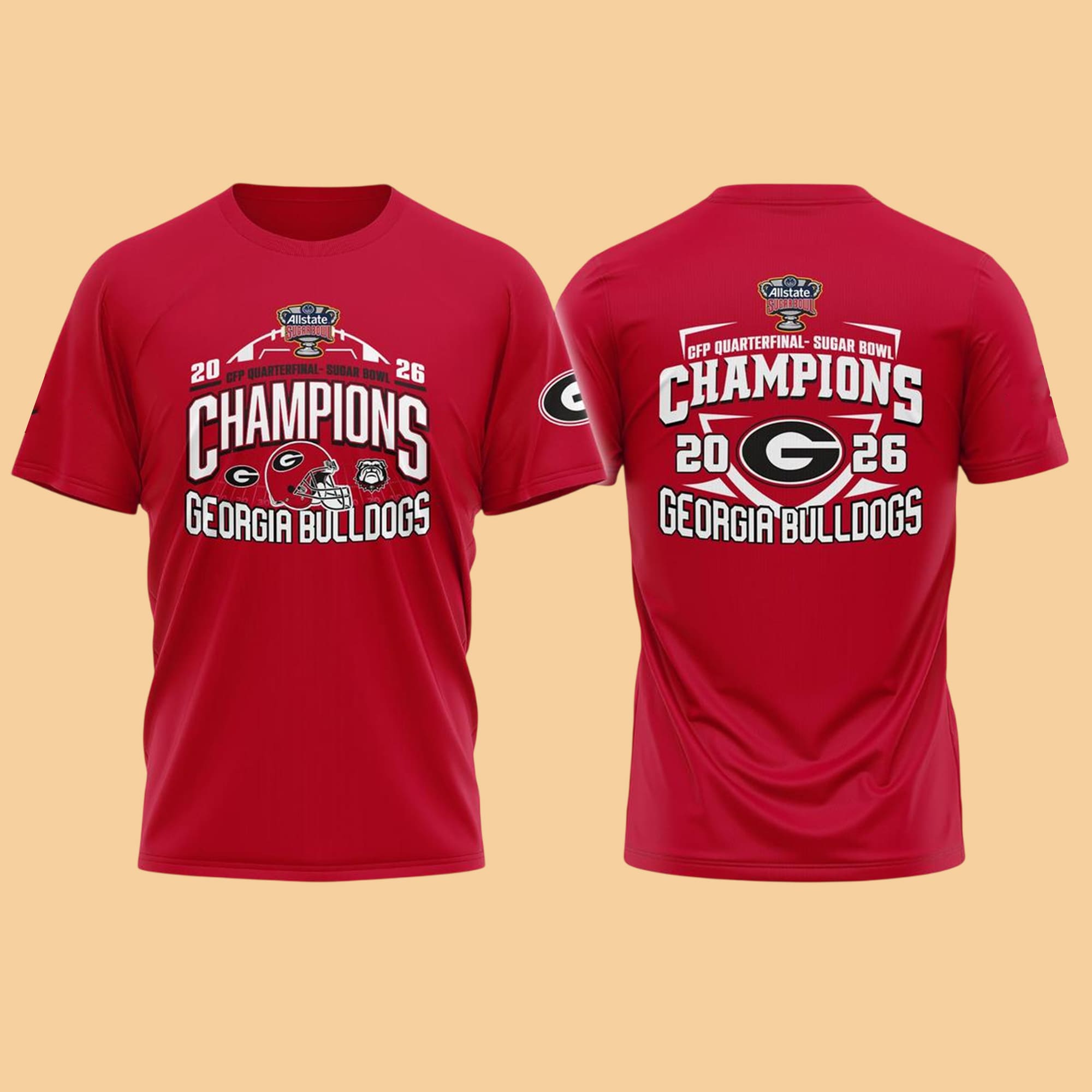 Georgia Bulldogs Sugar Bowl Champions 2026 Shirt Georgia Bulldogs Sugar Bowl Champions 2026 Shirt