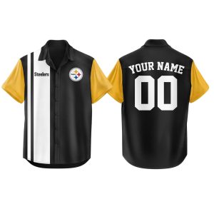 Pittsburgh Steelers Bowling Stripe Hawaiian Shirt 1 Pittsburgh Steelers Bowling Stripe Hawaiian Shirt