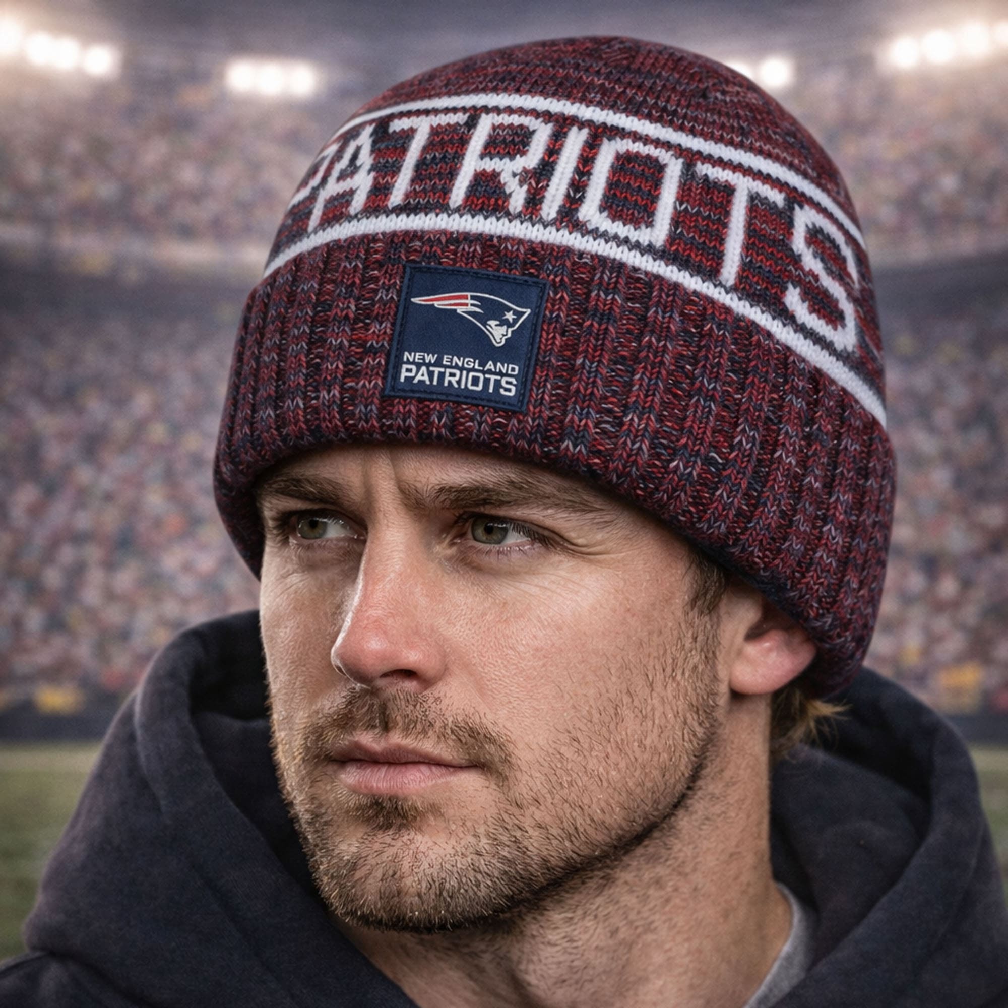 New England Patriots Drake Maye Beanie Hat 1 New England Patriots Drake Maye Beanie Hat 1