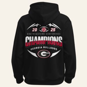 2025 Georgia Football SEC Conference Champions Hoodie 2