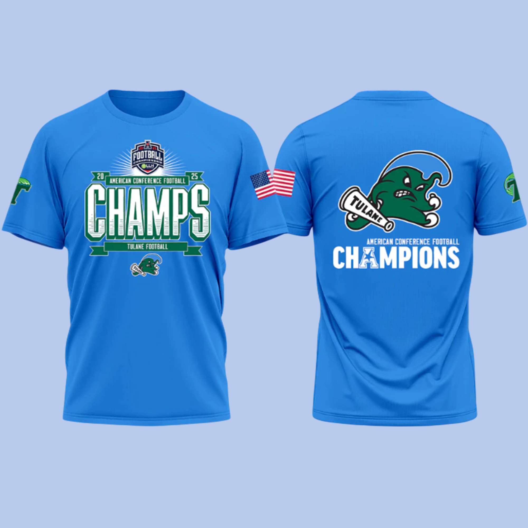 Tulane Green Wave American Conference Football Champions 2025 Shirt Tulane Green Wave American Conference Football Champions 2025 Shirt