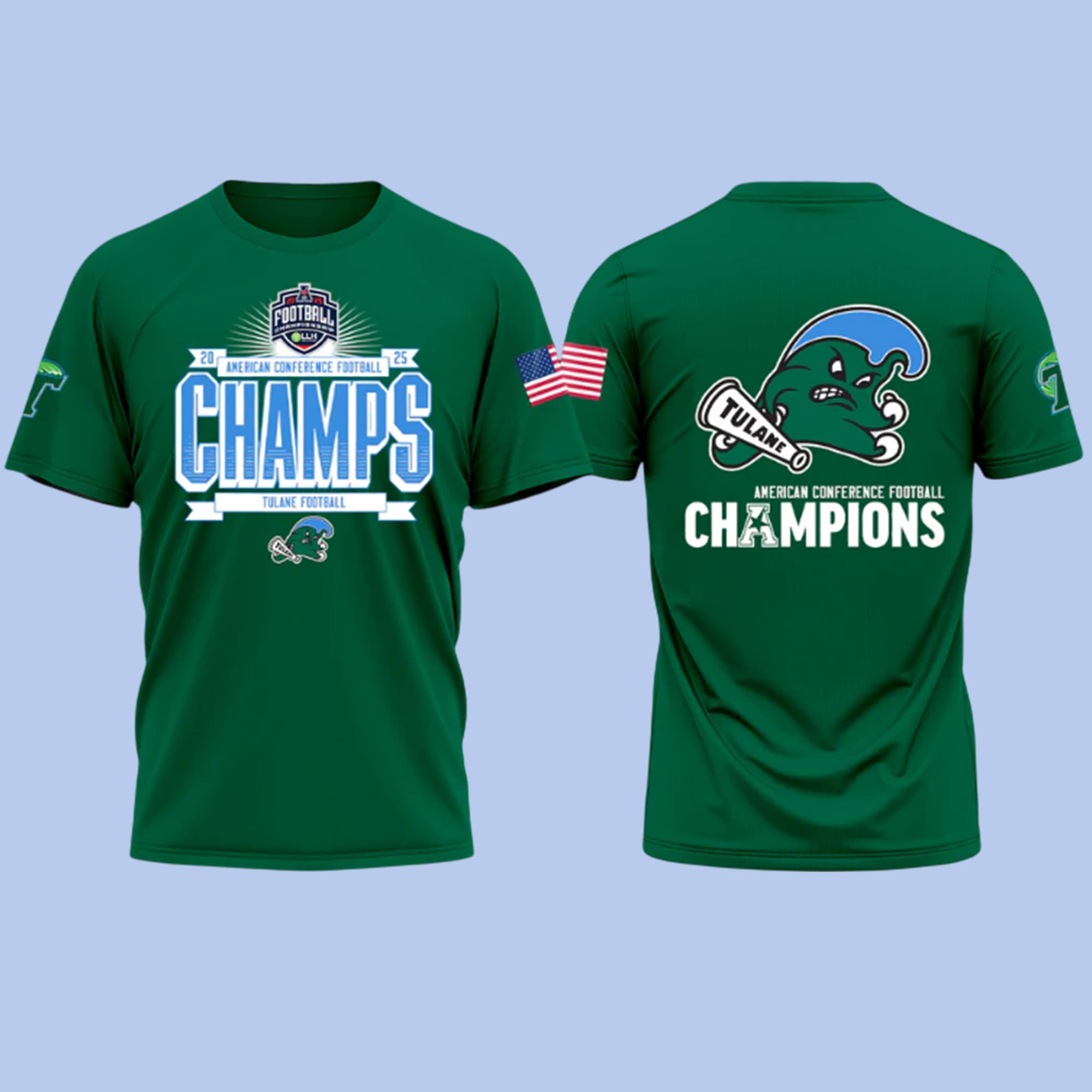 Tulane Green Wave American Conference Football Champions 2025 Shirt Tulane Green Wave American Conference Football Champions 2025 Shirt