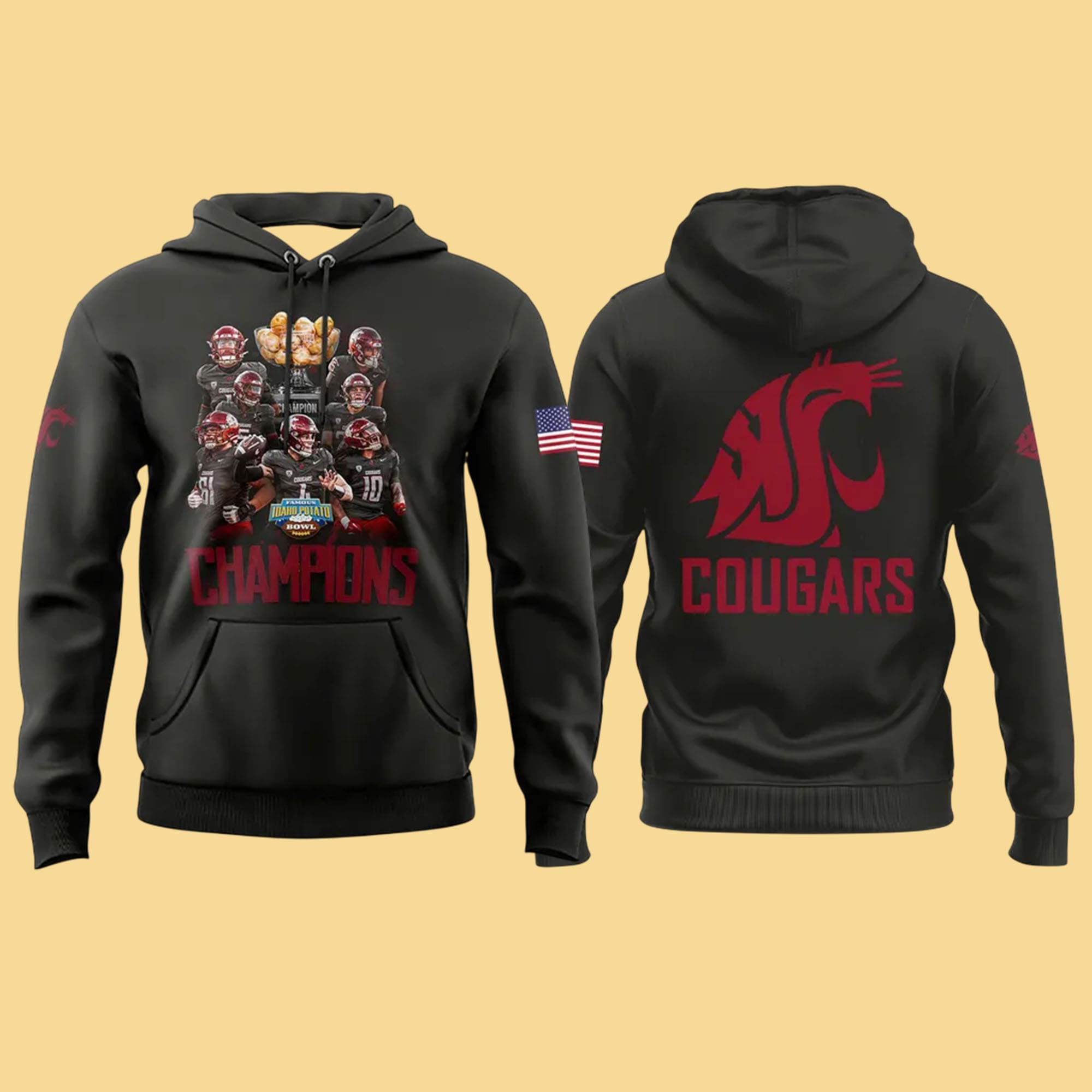 Washington State Cougars 2025 Famous Idaho Potato Bowl Champions Shirt Washington State Cougars 2025 Famous Idaho Potato Bowl Champions Shirt