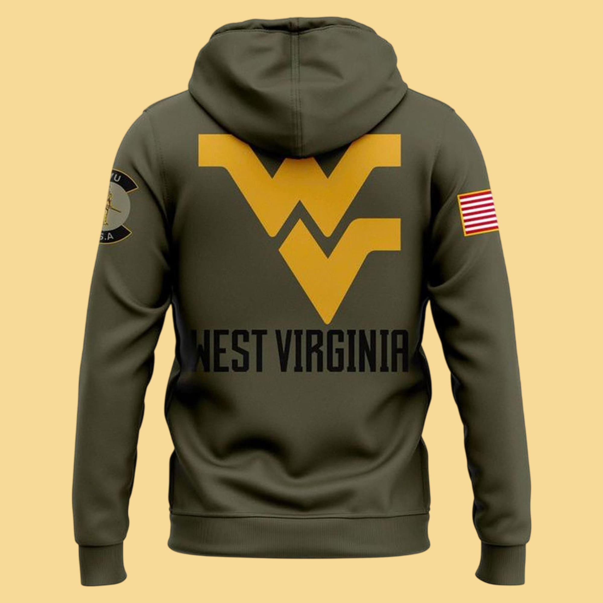 West Virginia Football Military Hoodie West Virginia Football Military Hoodie
