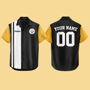 Pittsburgh Steelers Bowling Stripe Hawaiian Shirt
