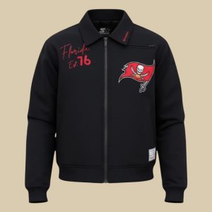 2026 Tampa Bay Mitchell Ness Black Mechanic Cropped Jacket 1