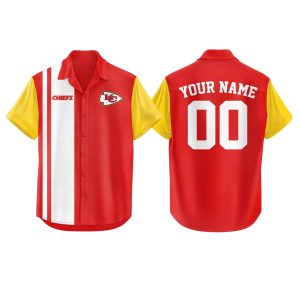 Kansas City Chiefs Bowling Stripe Hawaiian Shirt 1