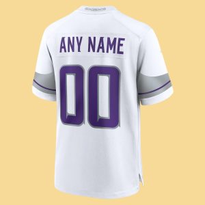 2025 Vikings Winter White Out Football Jersey 2