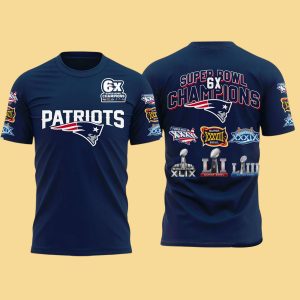 Patriots 6x Super Bowl Champions 2025 26 Shirt