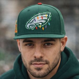 Eagles Christmas Lights Snapback Hat 1 Eagles Christmas Lights Snapback Hat 1