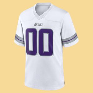 2025 Vikings Winter White Out Football Jersey 1
