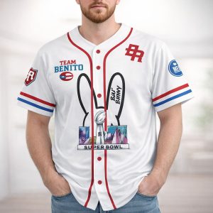 2026 Bad Bunny Super Bowl Latin Music Benito 94 Baseball Jersey 1 2026 Bad Bunny Super Bowl Latin Music Benito 94 Baseball Jersey 1