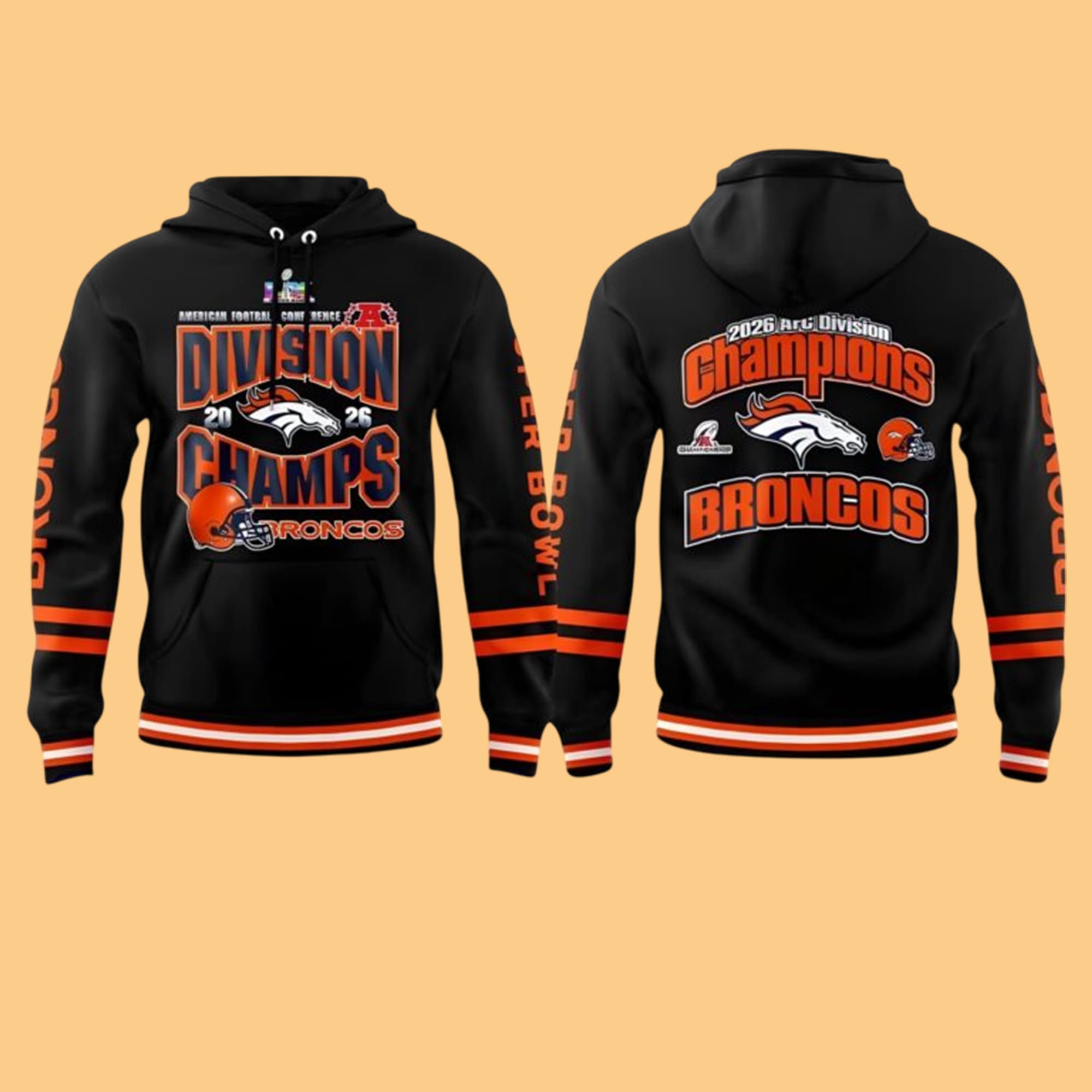 2026 Broncos AFC Division Champions Hoodie 2026 Broncos AFC Division Champions Hoodie