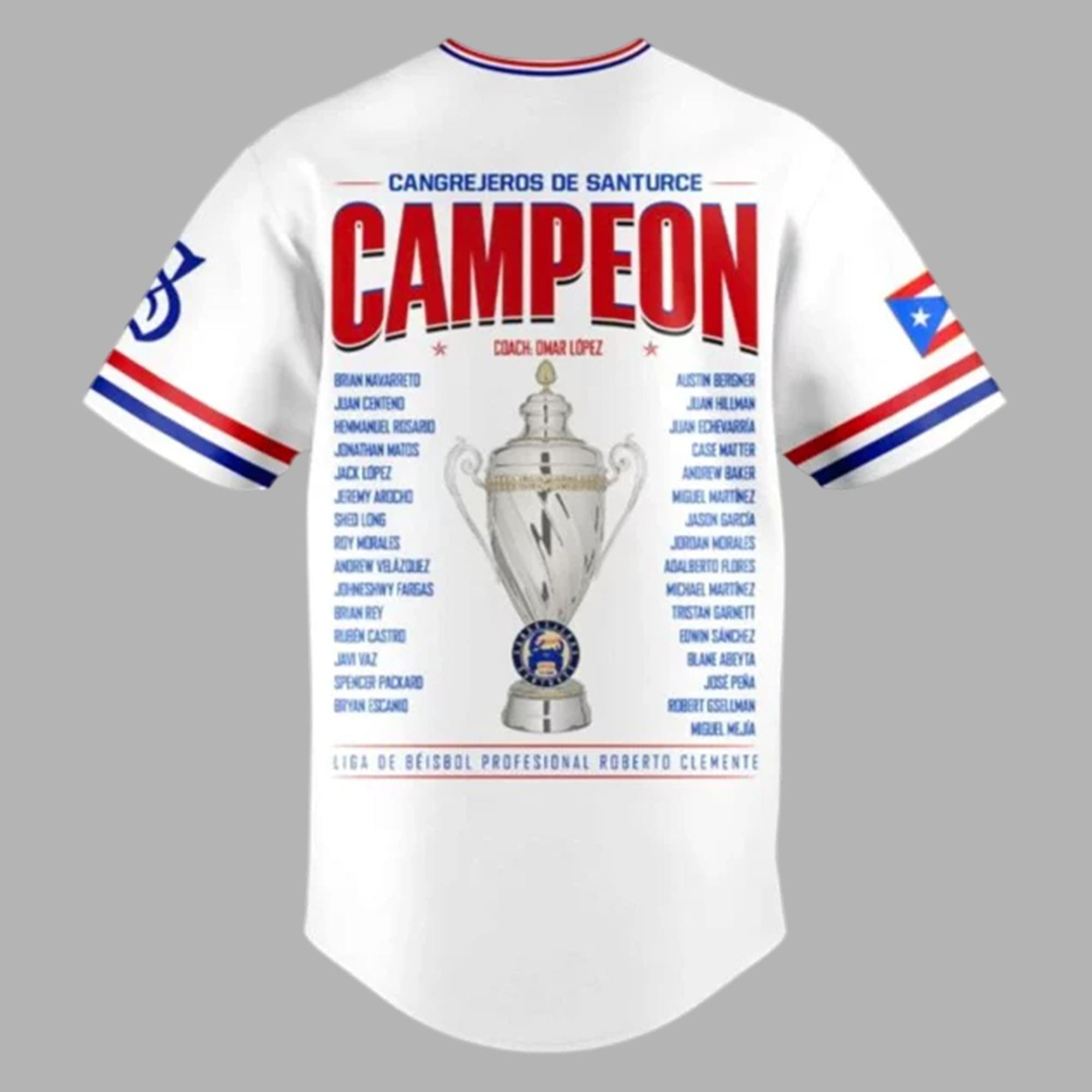 2026 Cangrejeros De Santurce Champions Baseball Jersey 2026 Cangrejeros De Santurce Champions Baseball Jersey