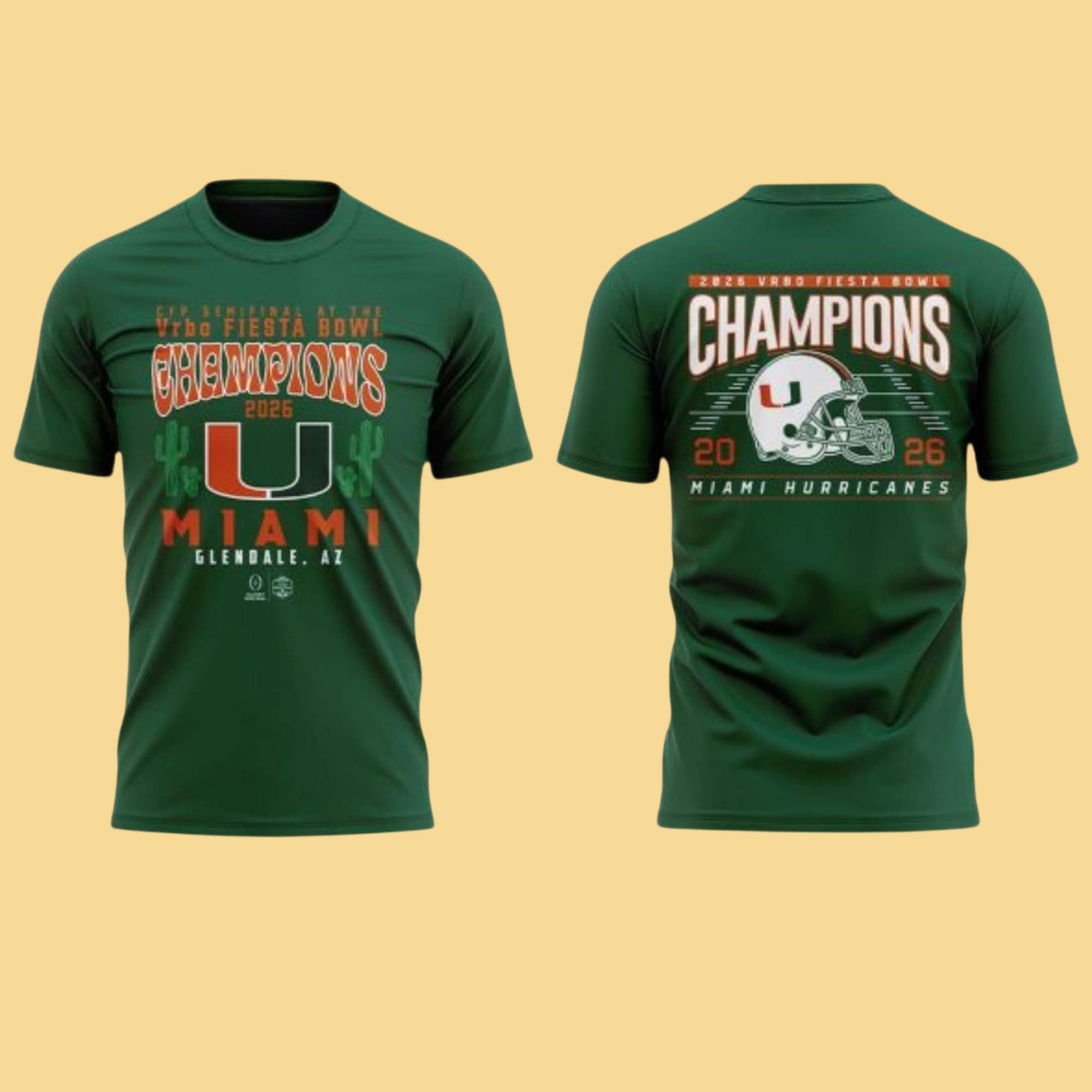 2026 Miami Hurricanes CFP Semifinals Fiesta Bowl Champions Hoodie 2026 Miami Hurricanes CFP Semifinals Fiesta Bowl Champions Hoodie