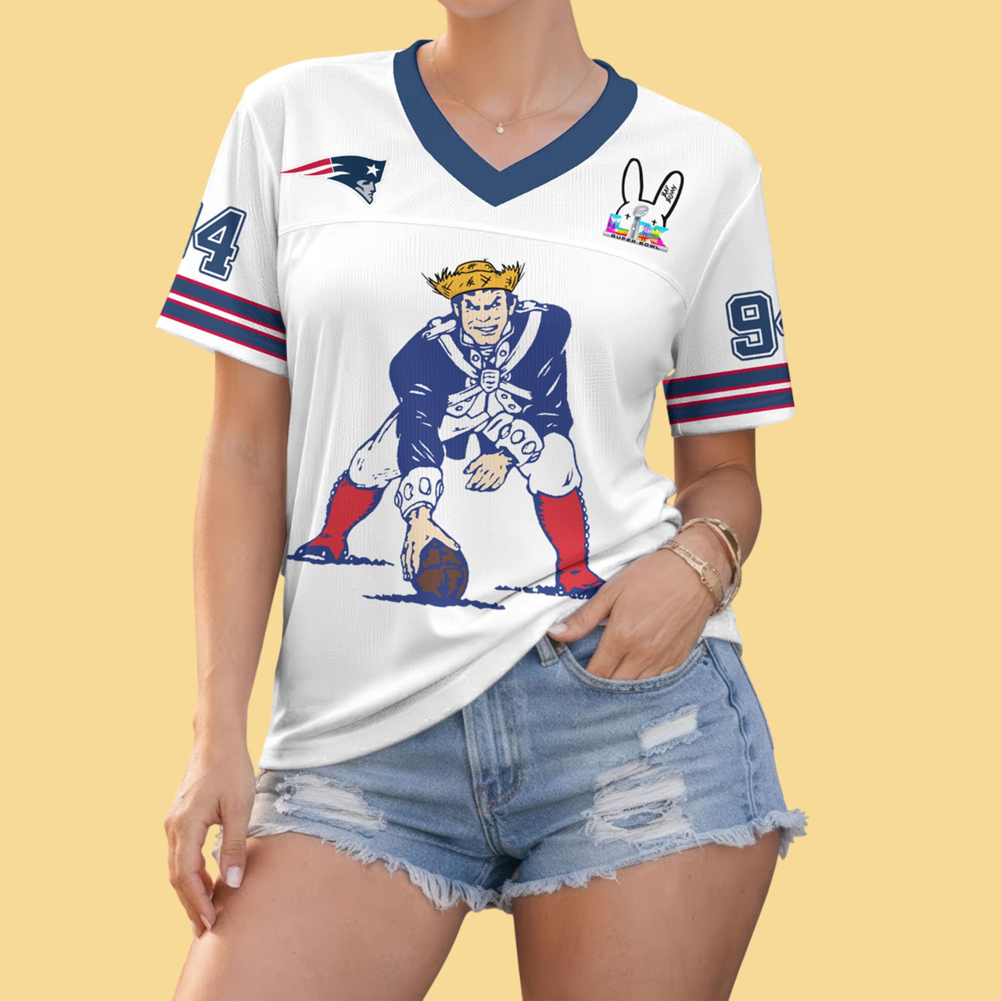 2026 New England Patriots Benito Bowl LX Football Jersey 2026 New England Patriots Benito Bowl LX Football Jersey