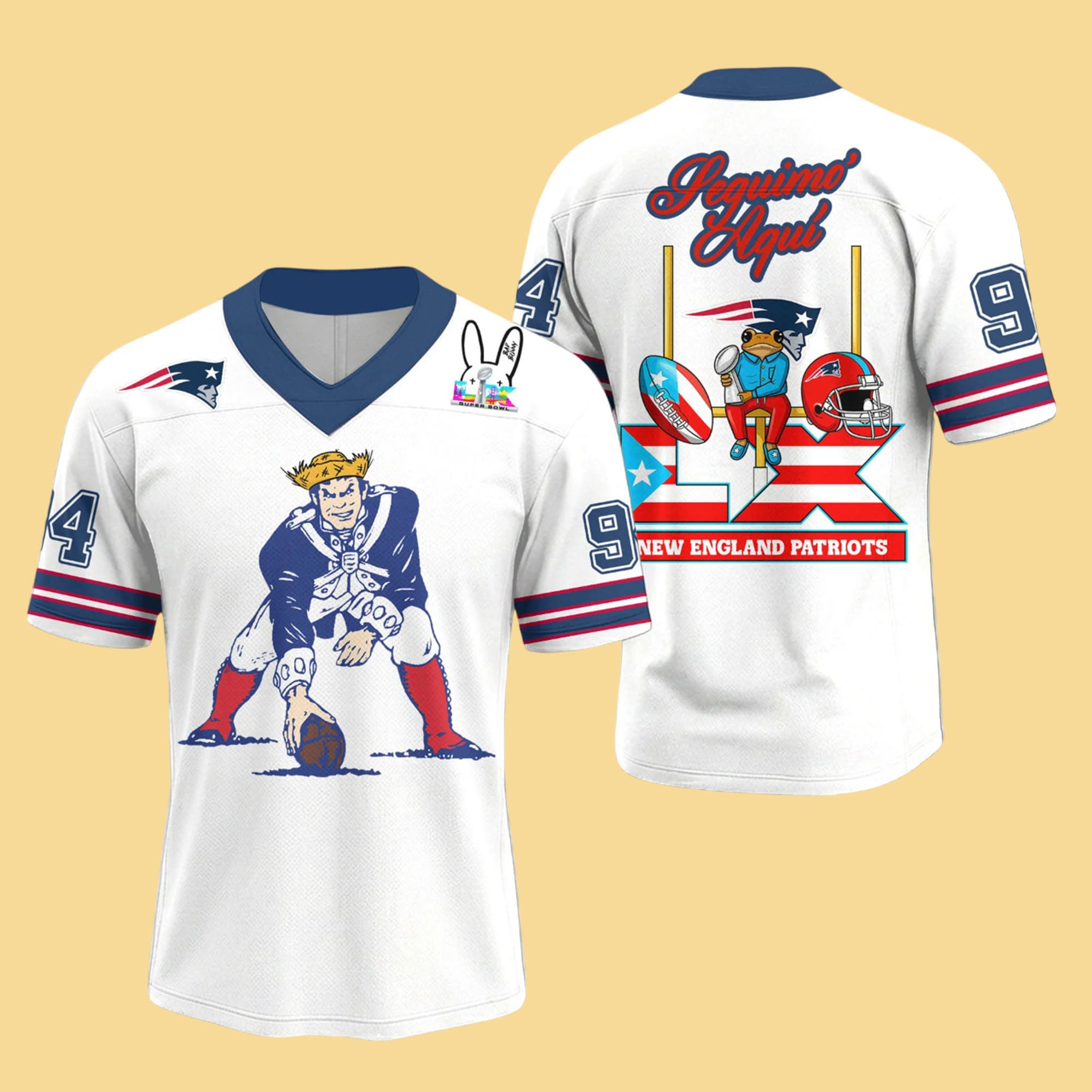 2026 New England Patriots Benito Bowl LX Football Jersey 2026 New England Patriots Benito Bowl LX Football Jersey