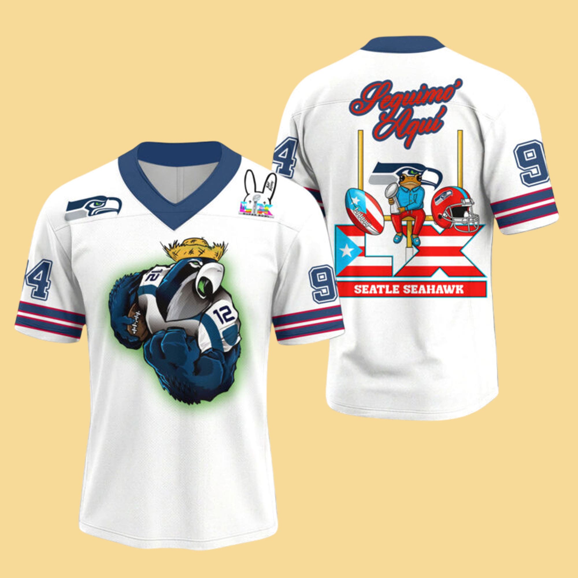 2026 Seatle Seahawks Benito Bowl LX Football Jersey 2026 Seatle Seahawks Benito Bowl LX Football Jersey