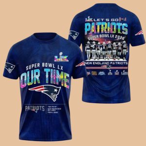New England Patriots AFC Champions Bowl LX Our Time Hoodie Shirt