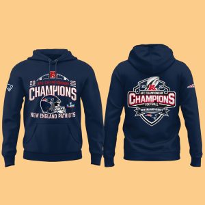New England Patriots 2025 AFC Championship Super Bowl LX Hoodie 1