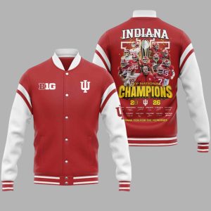 2026 Indiana Hoosiers CFP National Champions Baseball Jacket