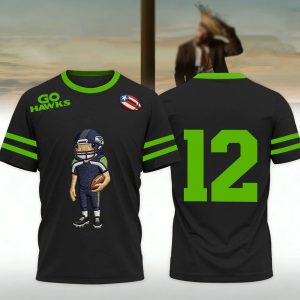 Bad Bunny X Seattle Seahawks Go Hawks Concho Collection Graphic Shirt 1 Bad Bunny X Seattle Seahawks Go Hawks Concho Collection Graphic Shirt 2