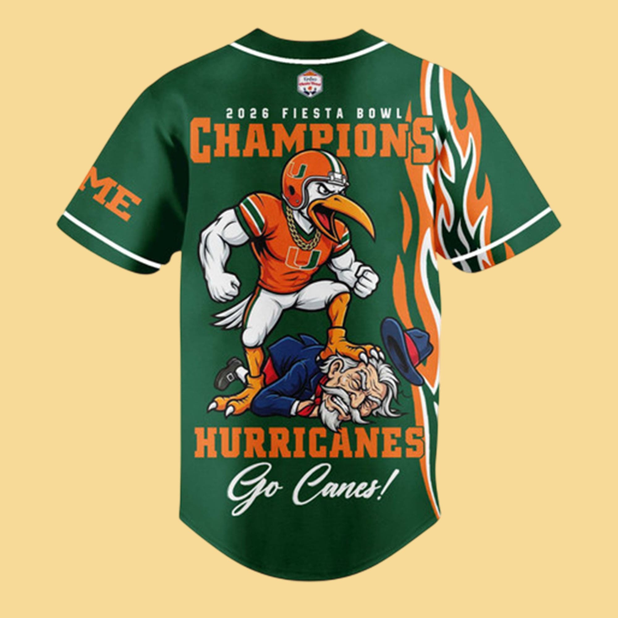 Hurricanes Go Canes 2026 Peach Bowl Champions Jersey Hurricanes Go Canes 2026 Peach Bowl Champions Jersey