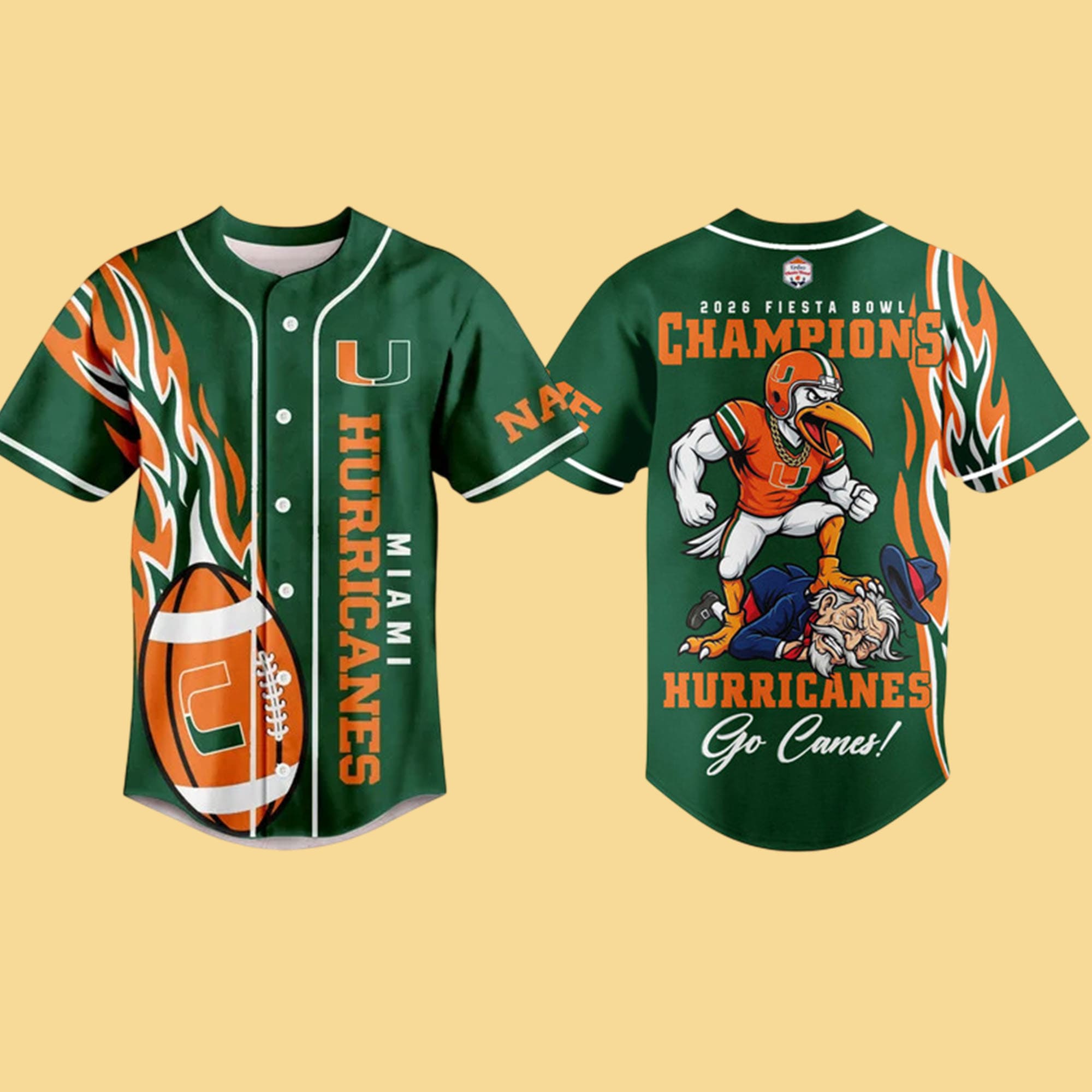Hurricanes Go Canes 2026 Peach Bowl Champions Jersey Hurricanes Go Canes 2026 Peach Bowl Champions Jersey