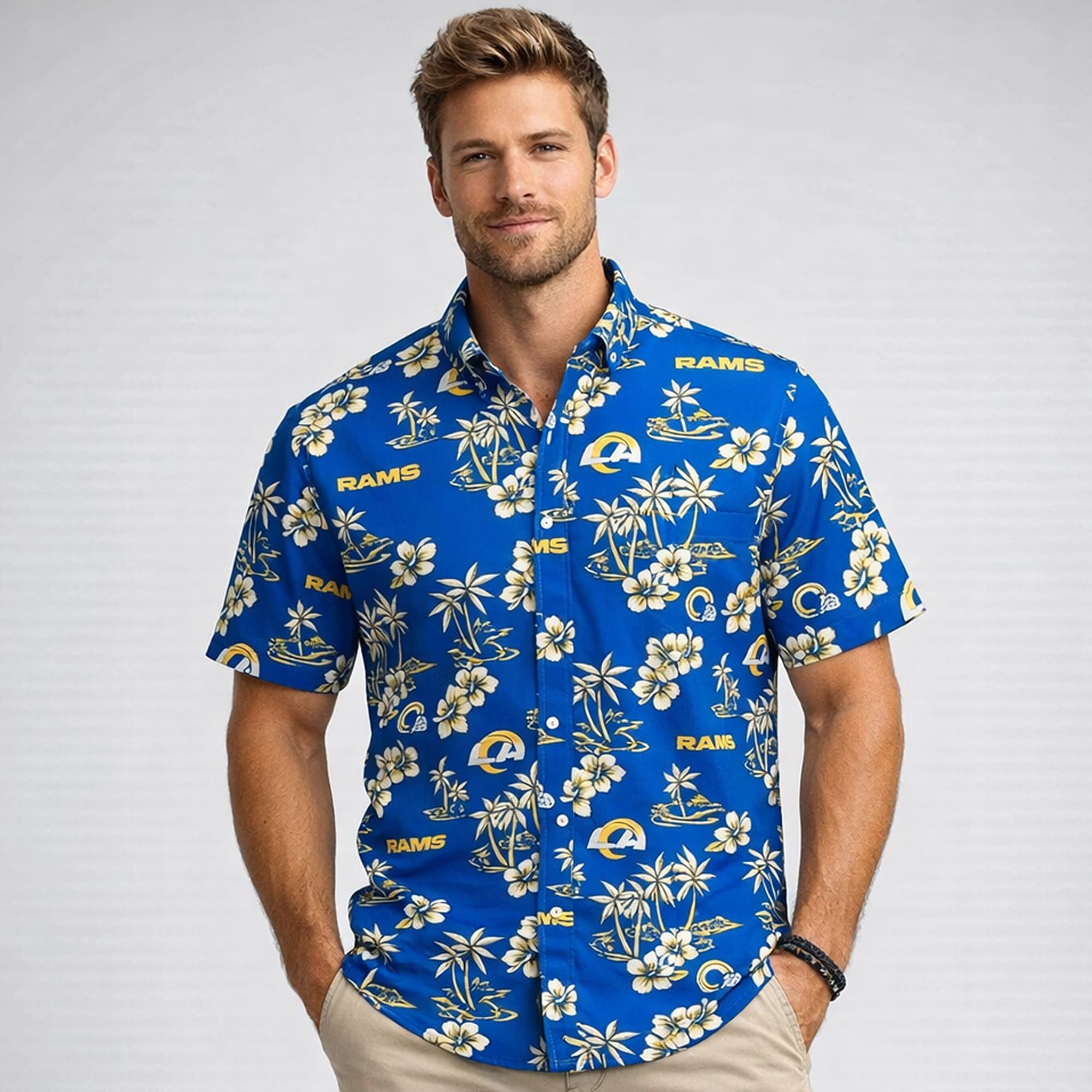 La Rams Coach Ryan Wendell Hawaiian Shirt 1 La Rams Coach Ryan Wendell Hawaiian Shirt 1