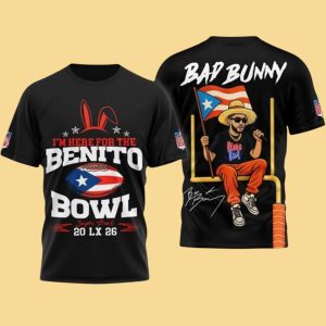 2026 Bad Bunny Im Here For The Benito Bowl Shirt 2