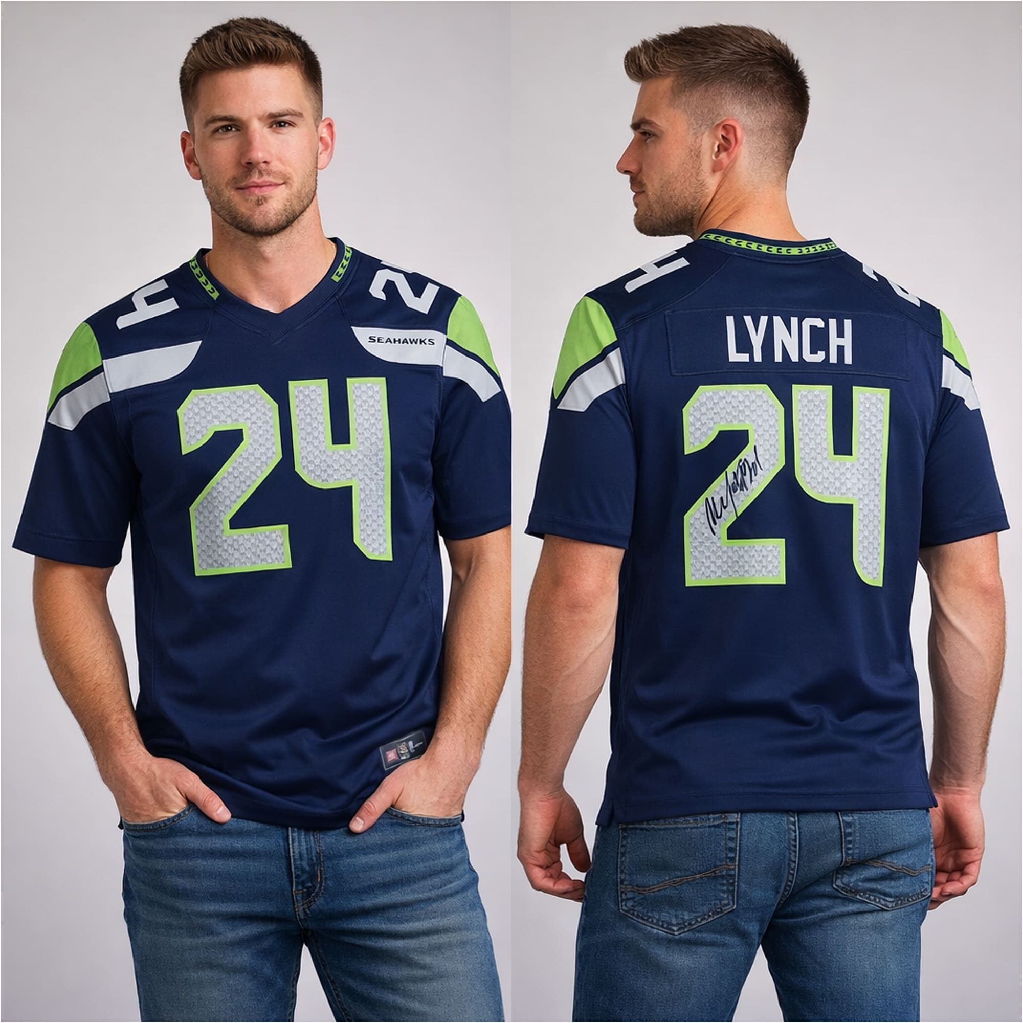 Marshawn Lynch Seattle Seahawks Autographed Jersey 1 Marshawn Lynch Seattle Seahawks Autographed Jersey 1
