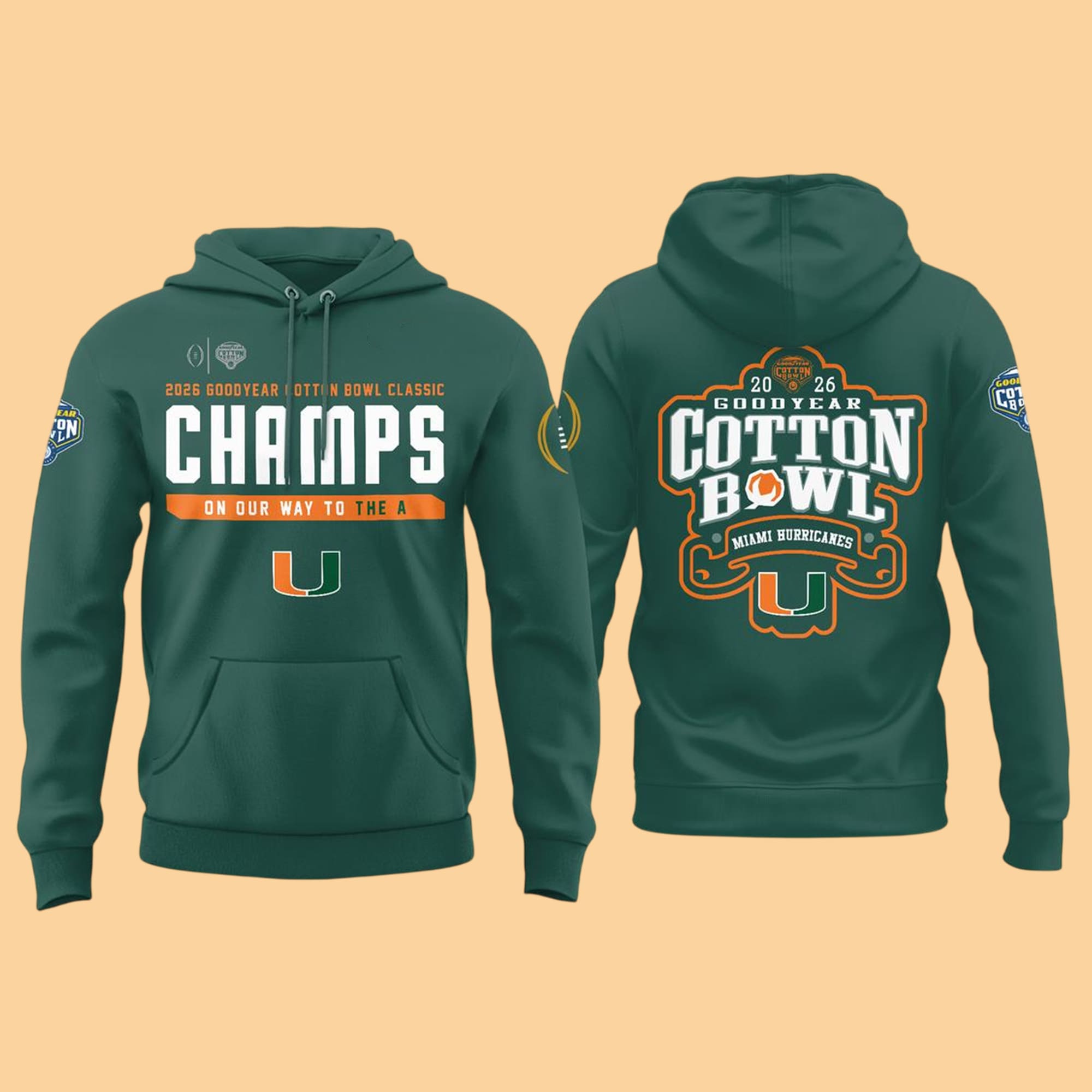 Miami Hurricanes Cotton Bowl Champions Hoodie Miami Hurricanes Cotton Bowl Champions Hoodie