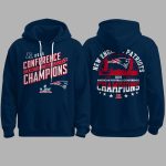 New England Patriots 2025 AFC Conference Champions Super Bowl LX Hoodie