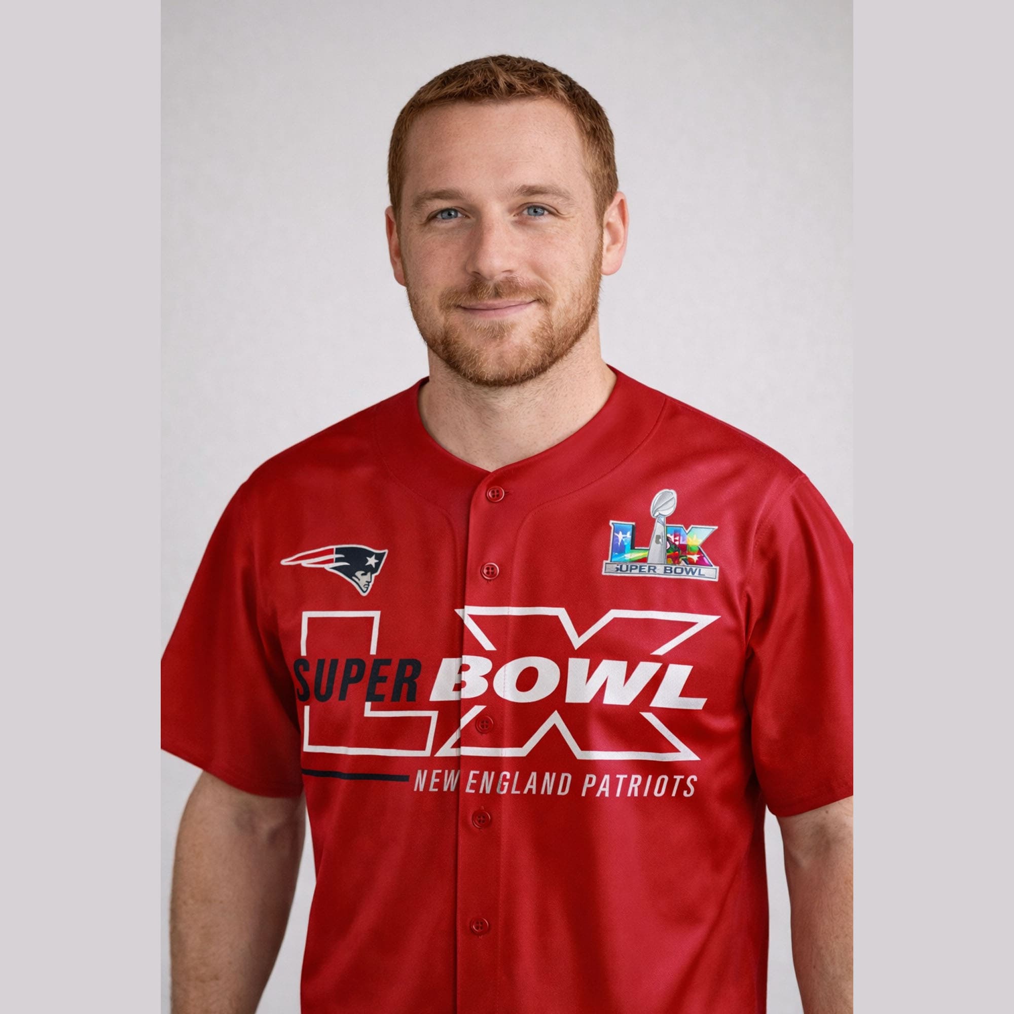 New England Patriots AFC Champions Super Bowl LX Bound Baseball Jersey 1 New England Patriots AFC Champions Super Bowl LX Bound Baseball Jersey 1