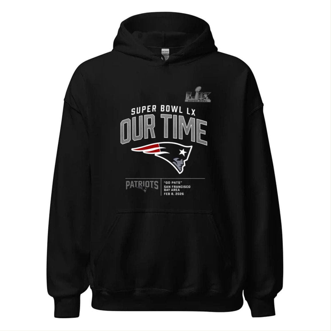 New England Patriots Super Bowl LX Our Time Shirt New England Patriots Super Bowl LX Our Time Shirt