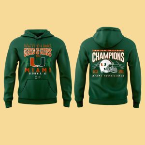 2026 Miami Hurricanes CFP Semifinals Fiesta Bowl Champions Hoodie