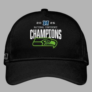 Seattle Seahawks 2026 NFC Champions Super Bowl LX Collection Shirt 4 Seattle Seahawks 2026 NFC Champions Super Bowl LX Collection Shirt Hat