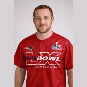 New England Patriots AFC Champions Super Bowl LX Bound Baseball Jersey 1 New England Patriots AFC Champions Super Bowl LX Bound Baseball Jersey 1