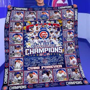 Cubs World Series 2025 Champions Blanket