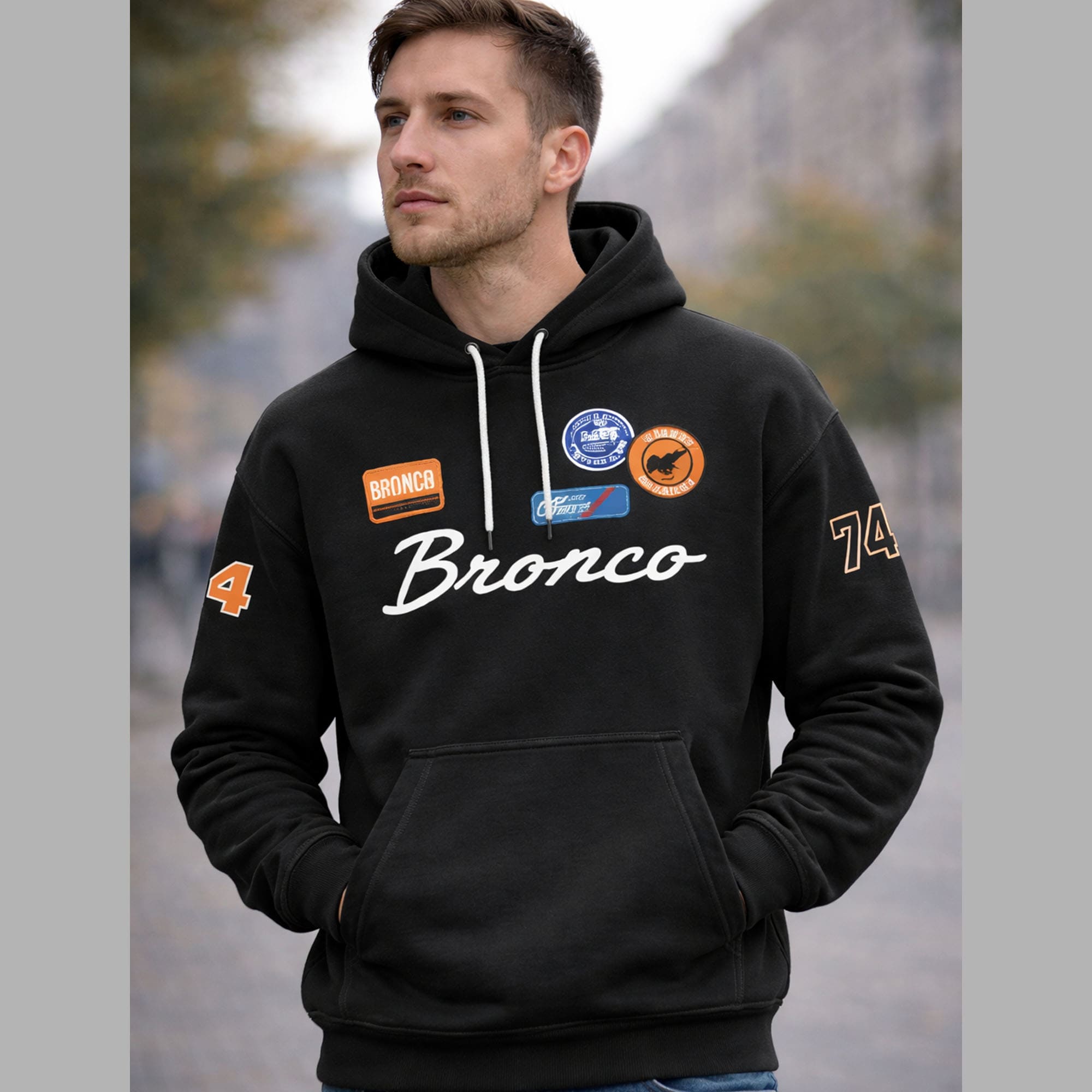 Will Smirking Bronco Patchs Hoodie 1 Will Smirking Bronco Patchs Hoodie 1