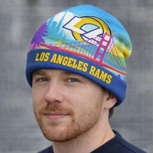 2026 Los Angeles Rams Bad Bunny Bowl LX Beanie Hat 1 2026 Los Angeles Rams Bad Bunny Bowl LX Beanie Hat 1