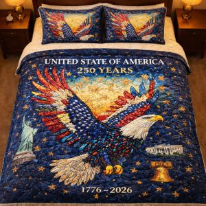 United State Of America 250 Years 1776 2026 Bedding Set 2