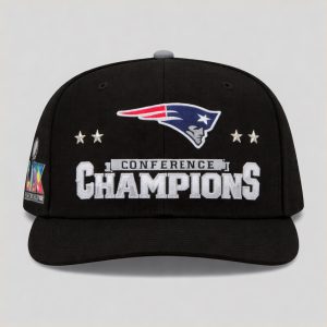Patriots 2025 2026 Conference Champions Locker Room Snapback Cap