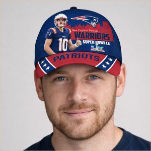 Drake Maye Patriots Warriors SB LX 2026 Hat 1