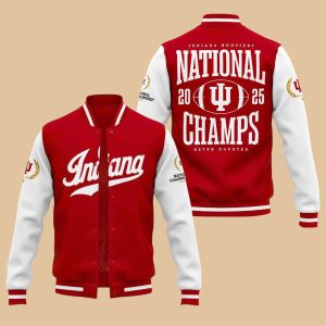 Indiana Hoosiers Football 2026 National Champions Baseball Jacket