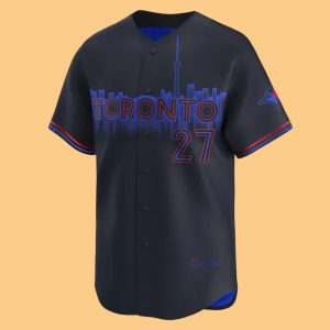 Stranger Things Mike Wheeler Vladimir Guerrero Jr Toronto Blue Jays City Connect Jersey 1