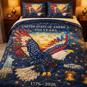 United State Of America 250 Years 1776 2026 Bedding Set 1