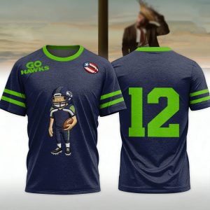 Bad Bunny X Seattle Seahawks Go Hawks Concho Collection Graphic Shirt 3 Bad Bunny X Seattle Seahawks Go Hawks Concho Collection Graphic Shirt