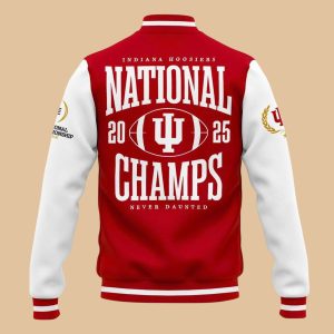 Indiana Hoosiers Football 2026 National Champions Baseball Jacket 2
