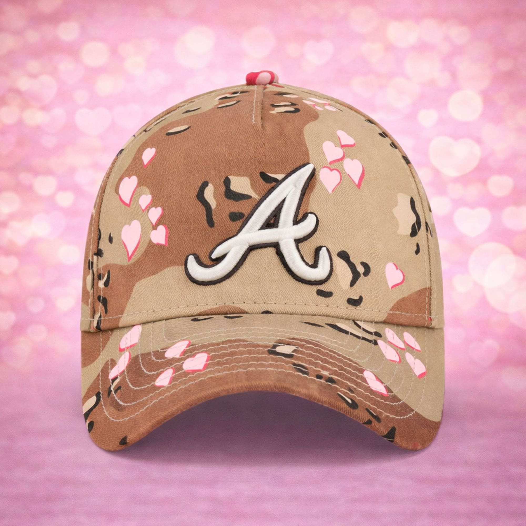 2026 Atlanta Braves Camo Hearts Valentine's Day Hat 2026 Atlanta Braves Camo Hearts Valentine's Day Hat